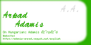 arpad adamis business card